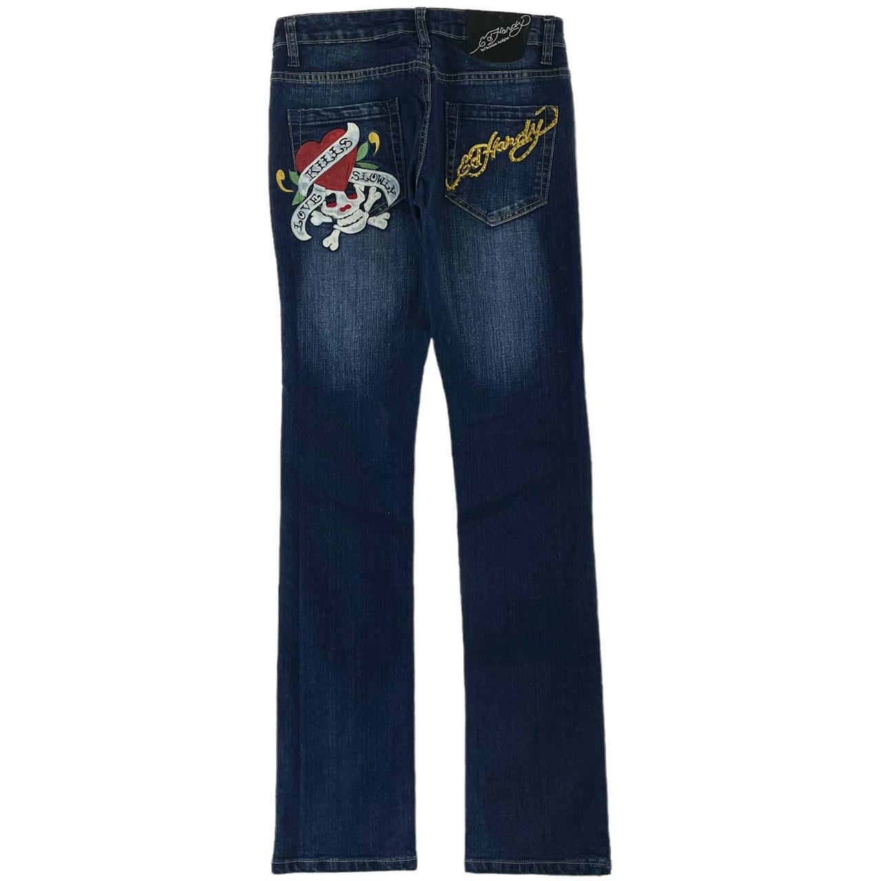 Vintage Ed Hardy denim jeans trousers W28... - Depop