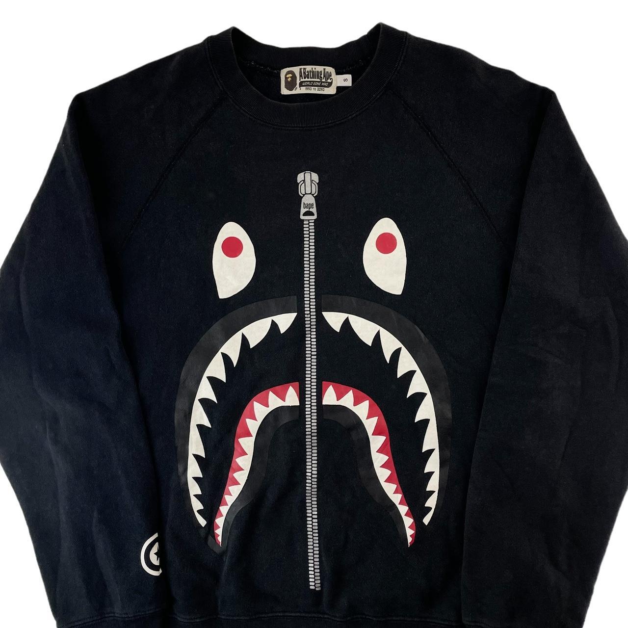 Bape shark jumper sweatshirt size... - Depop