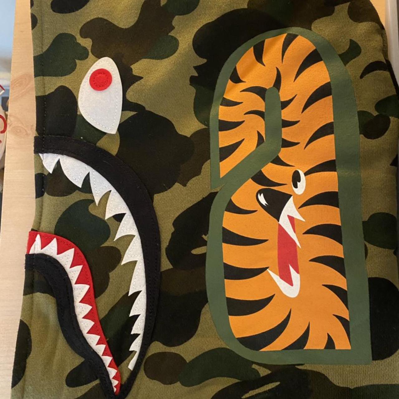 A Bathing Ape ABC Camo Shark Face Hoodie Size -... - Depop