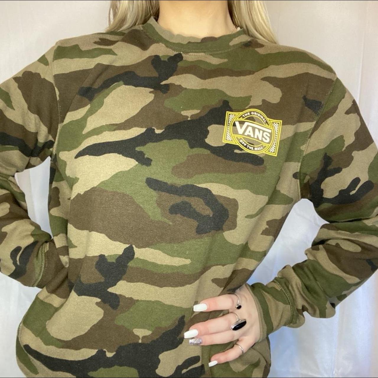 vans camo long sleeve