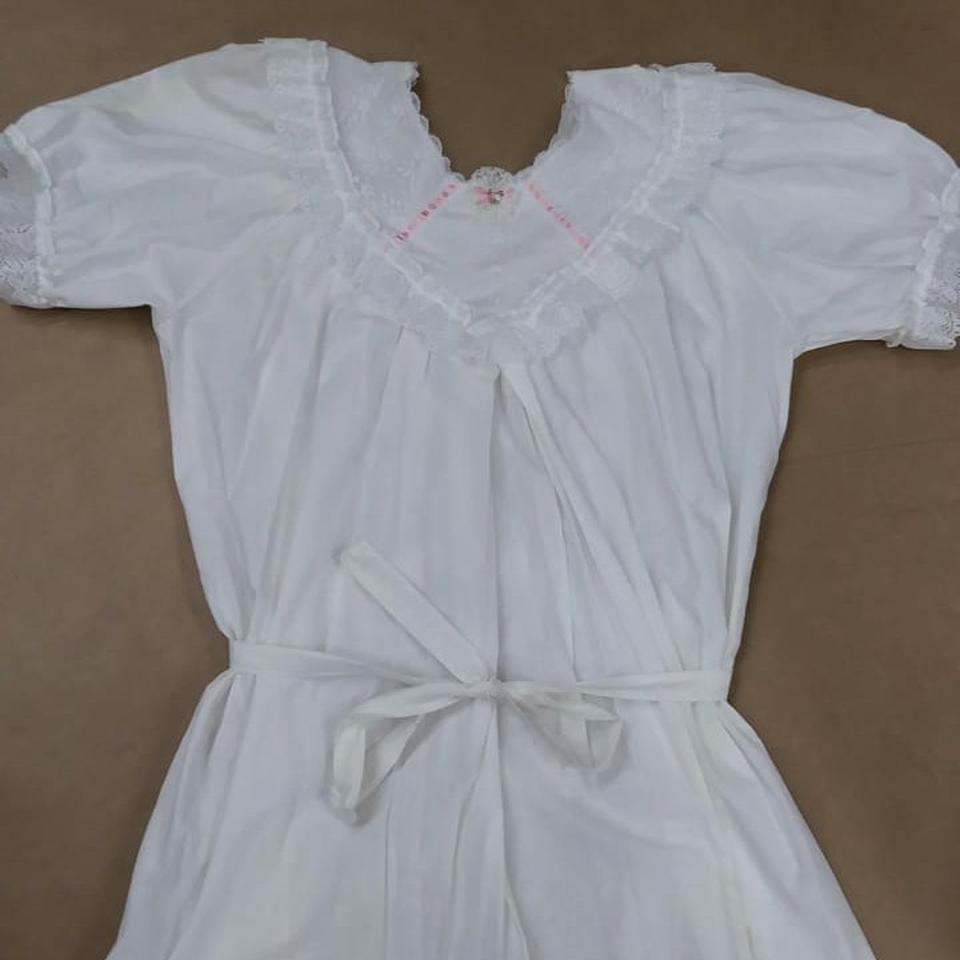 Vintage Style White Baby Doll Dress Go way back to - Depop