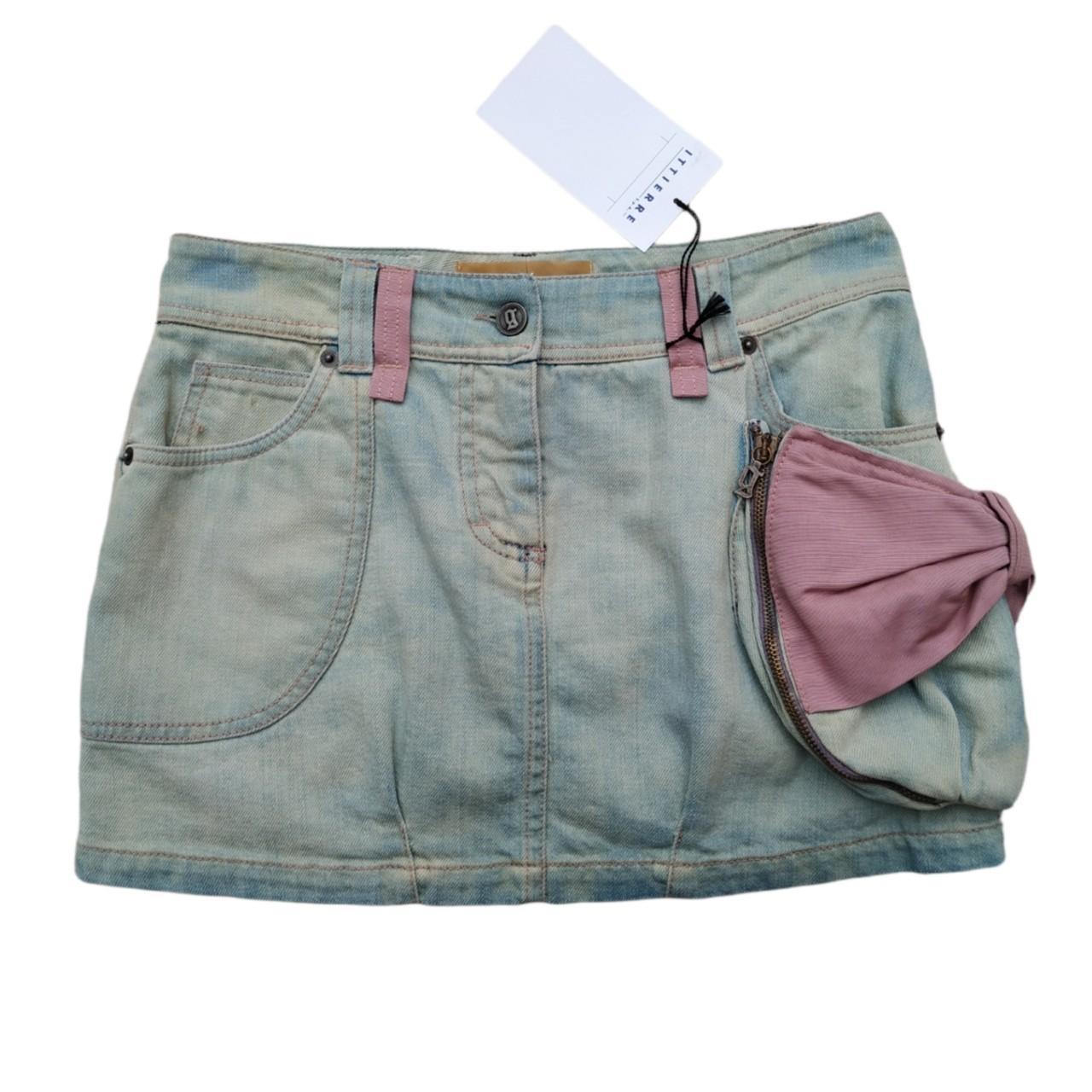 John Galliano denim mini skirt Low rise mini skirt | Depop