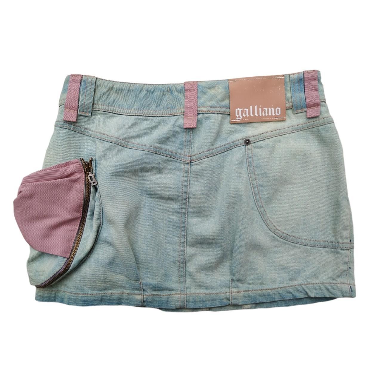 John Galliano denim mini skirt Low rise mini skirt | Depop