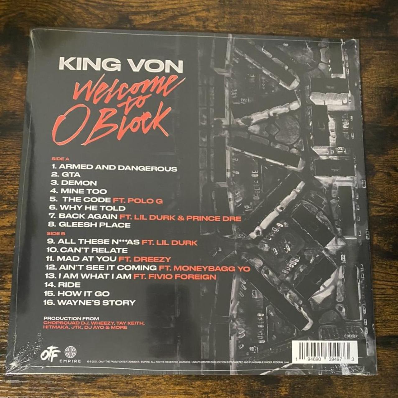 King Von Welcome to O'block Ruby & Black Galaxy Vinyl 