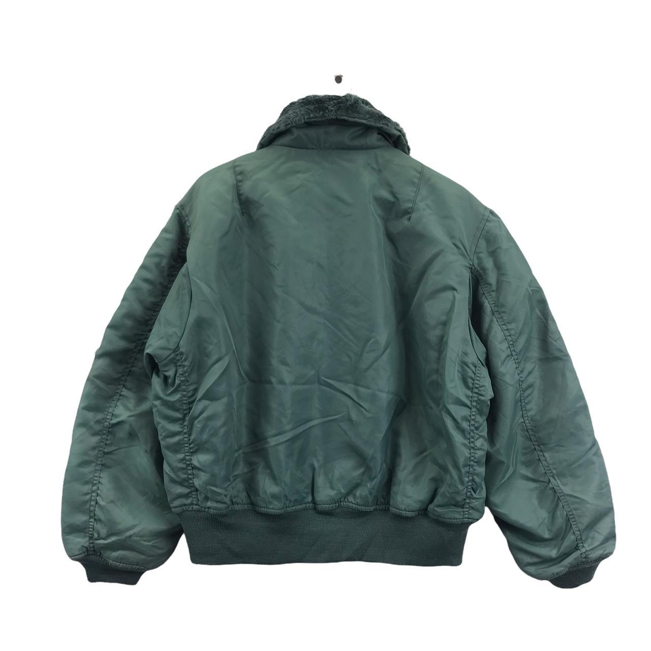 US AIR FORCE Flight Bomber Green Army Jacket Xenon... Depop