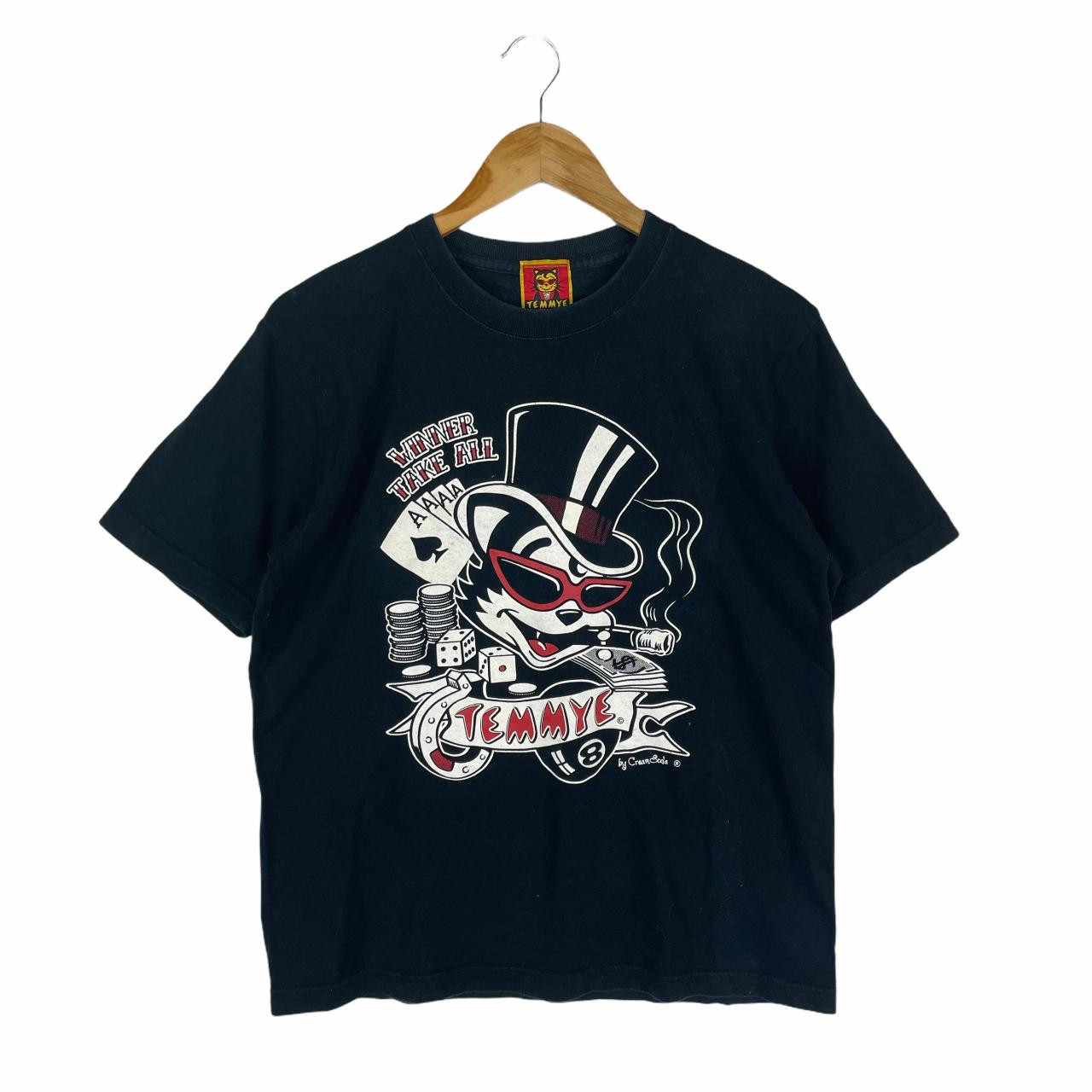 ✡希少✡　CREAM SODA TEMMYE 2ND BOBBING HEAD TEMMYE By CREAM SODA Black T Shirt Medium Size | Depop
