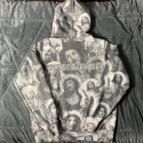 ‼️AUTHENTIC‼️ Used - Supreme Jesus and Mary Hoodie -... - Depop