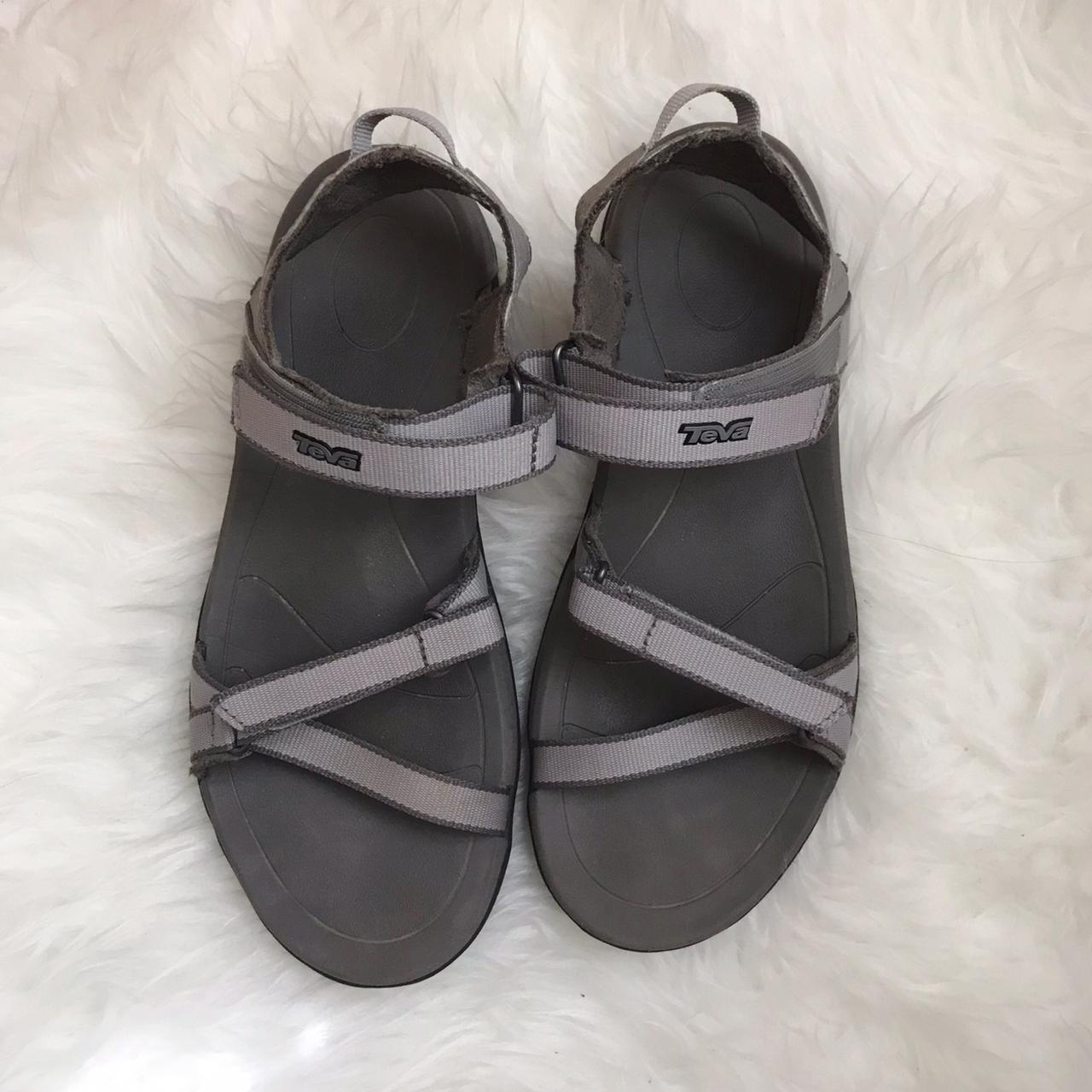 Teva women s verra sandals. color gray grey Depop
