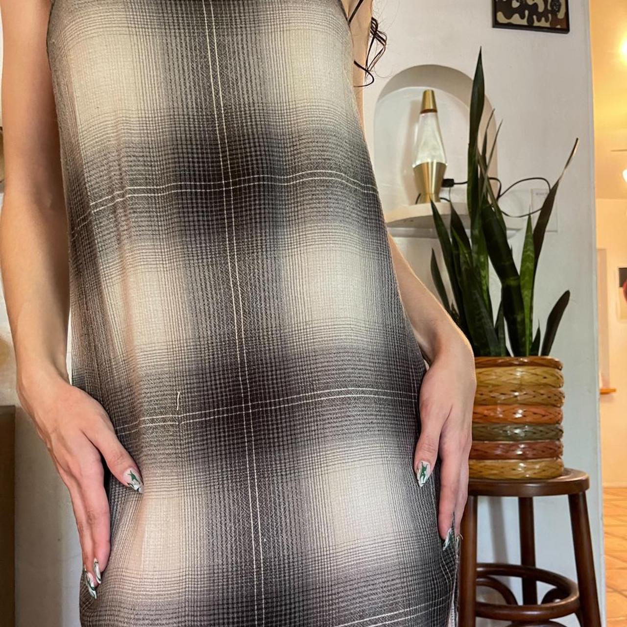 Urban Outfitters Women's Grey and White Dress (3)