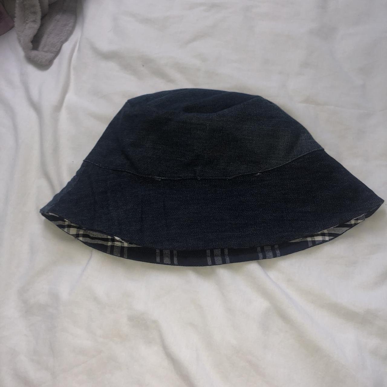 Women's Blue and White Hat | Depop