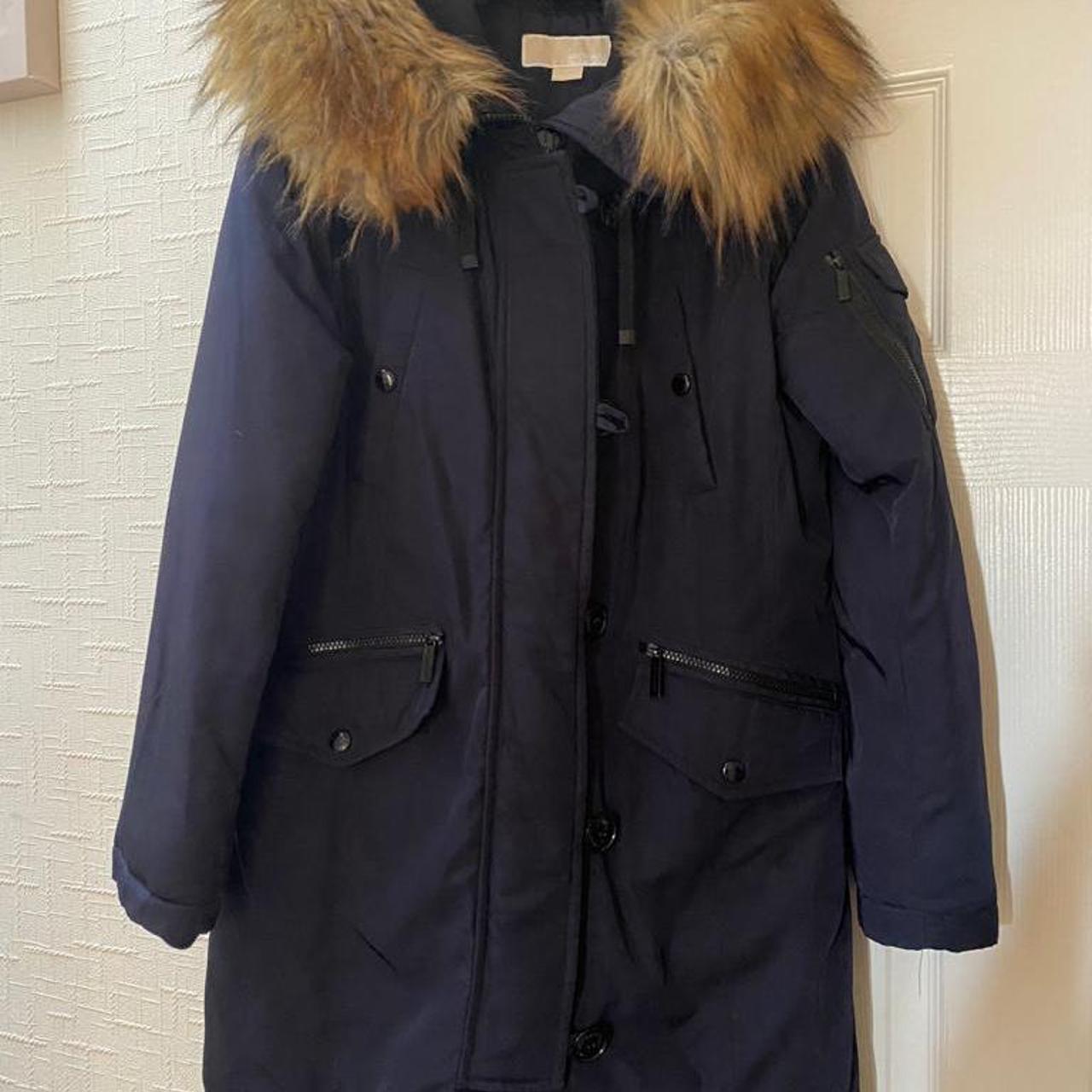 Genuine Michael Kors Parka Coat - Navy - Size... - Depop