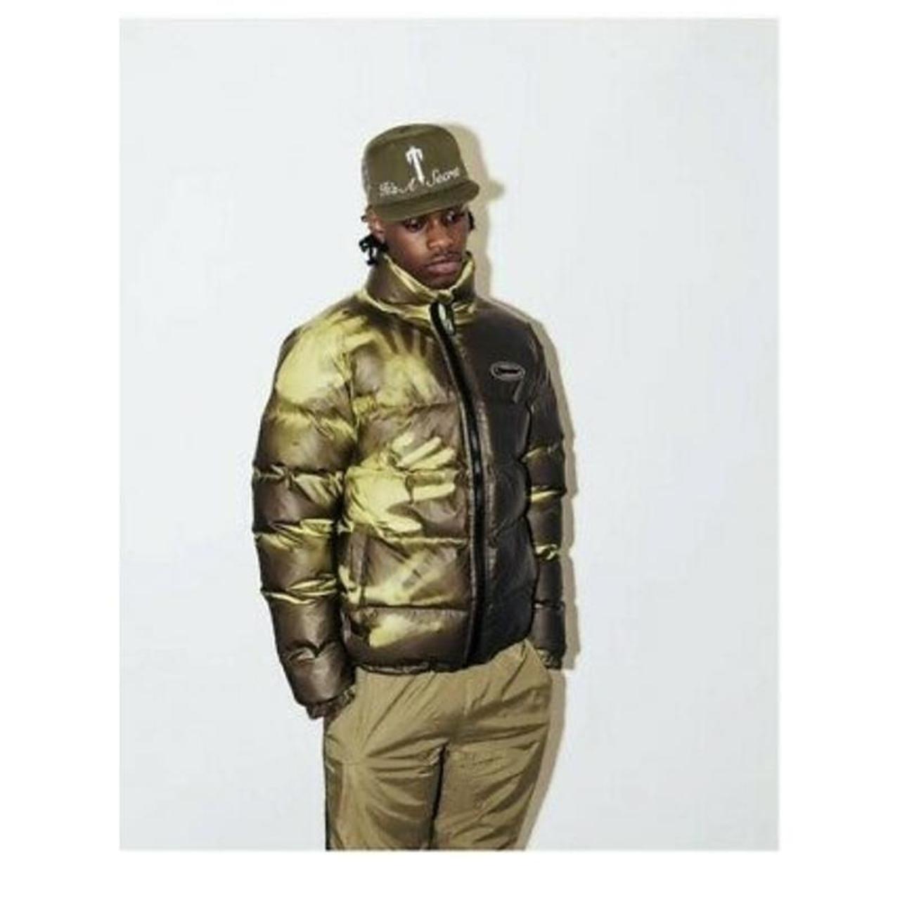 Trapstar Heat Reactive Puffer Jacket Olive/Yellow... Depop