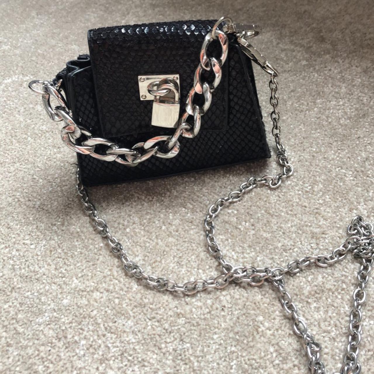 Women's Black and Silver Bag | Depop