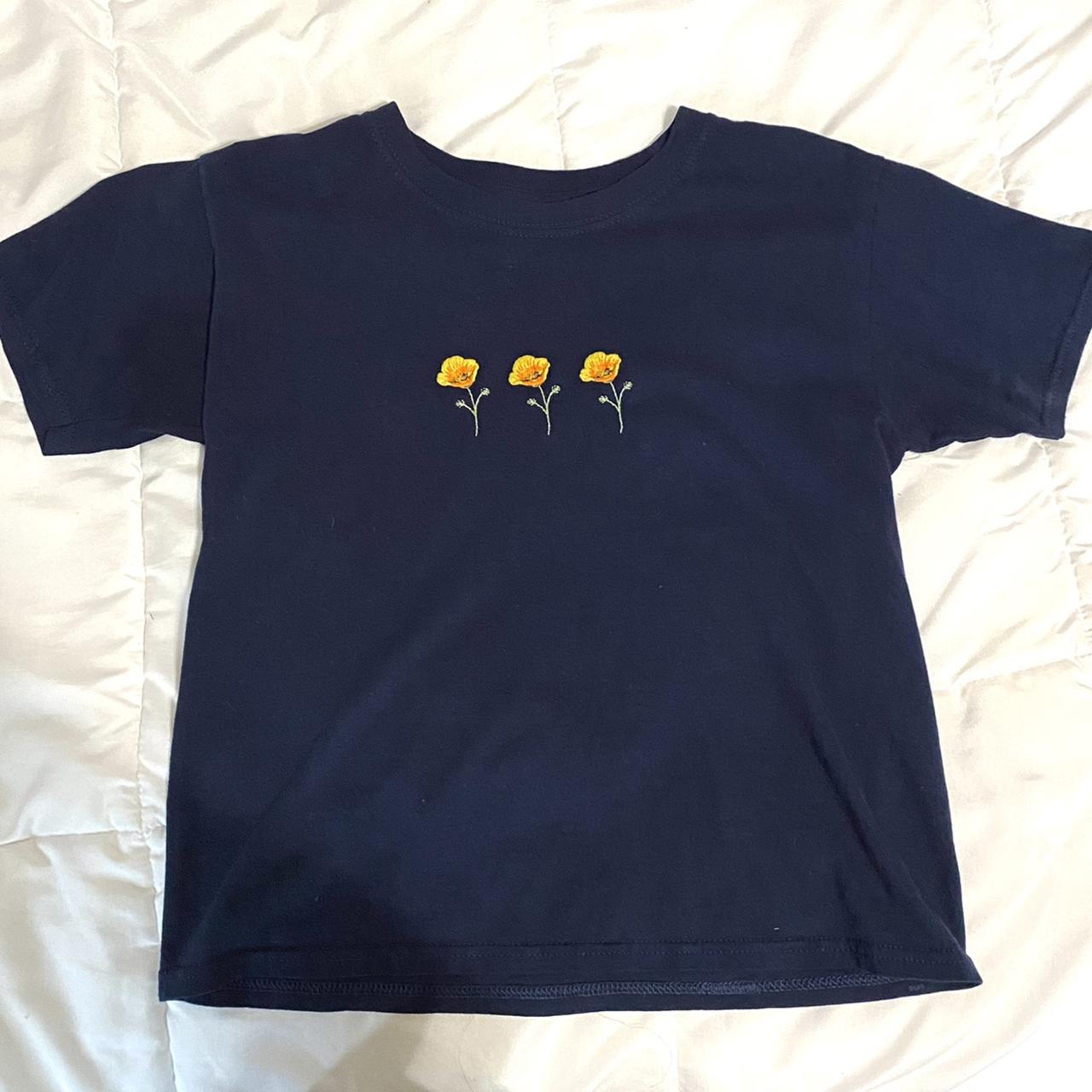 FREE SHIPPING!! Brandy Melville Top / Tshirt Blue t... Depop