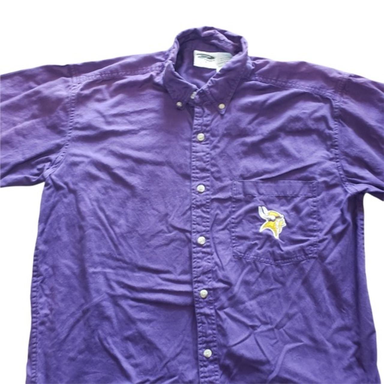 Vintage Minnesota Vikings Mens Polo Shirt The Edge - Depop