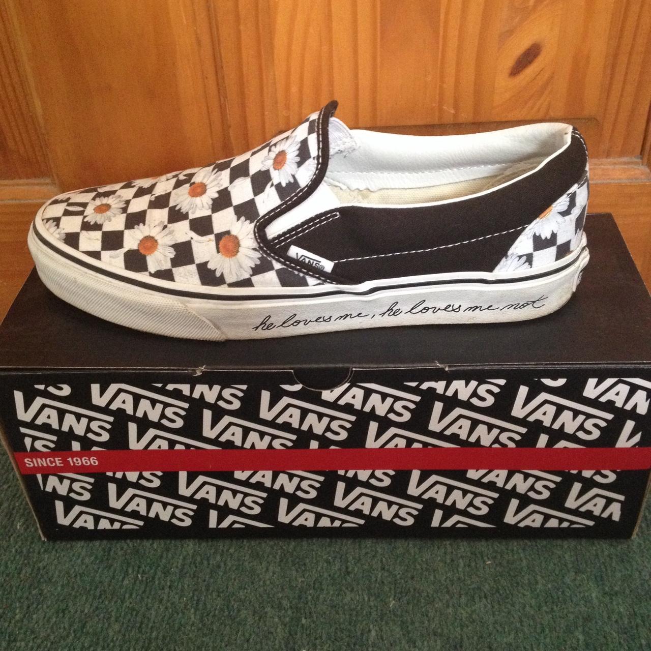 Vans daisy check classic slip on. Only worn a