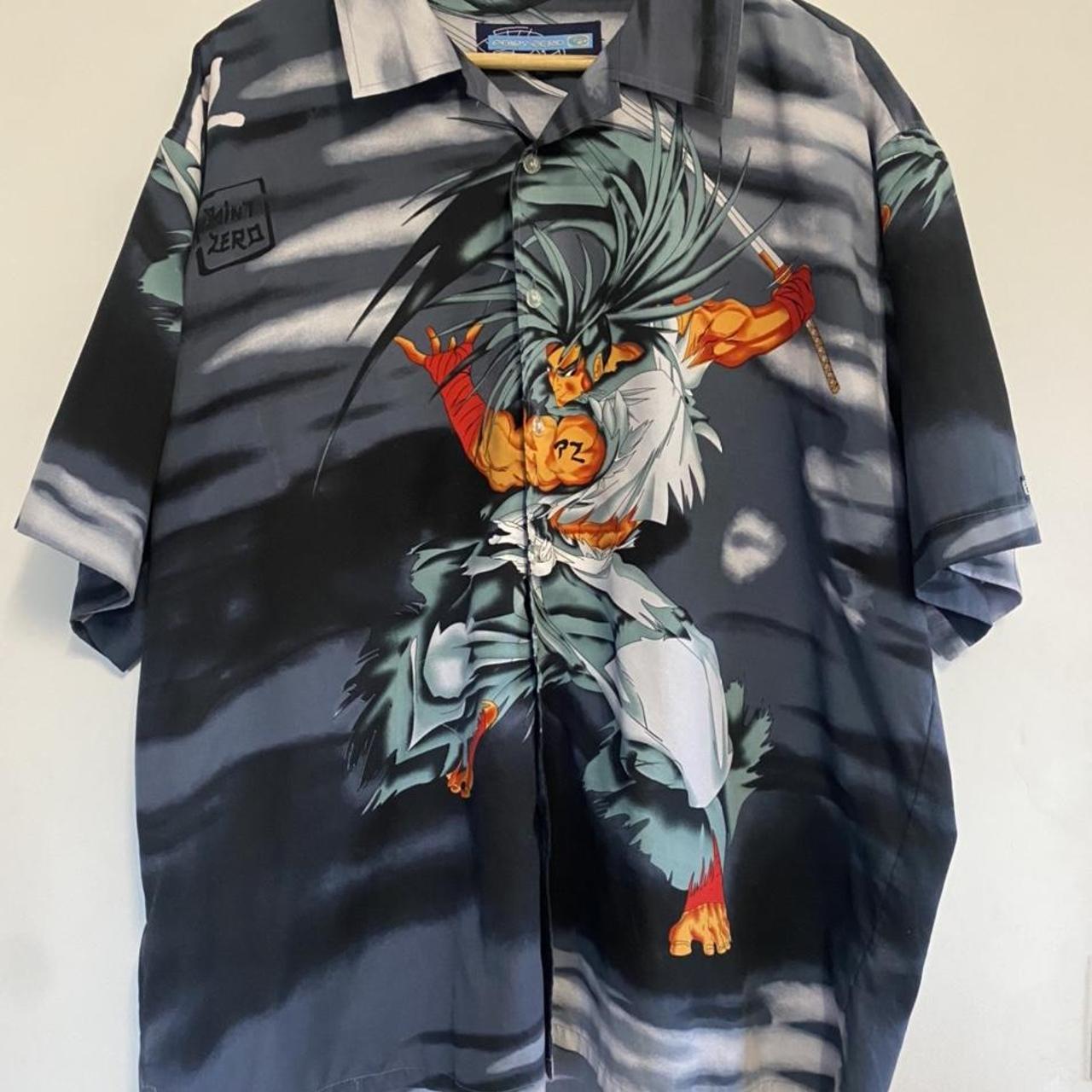 Anime button up shirt Size: XL - Depop