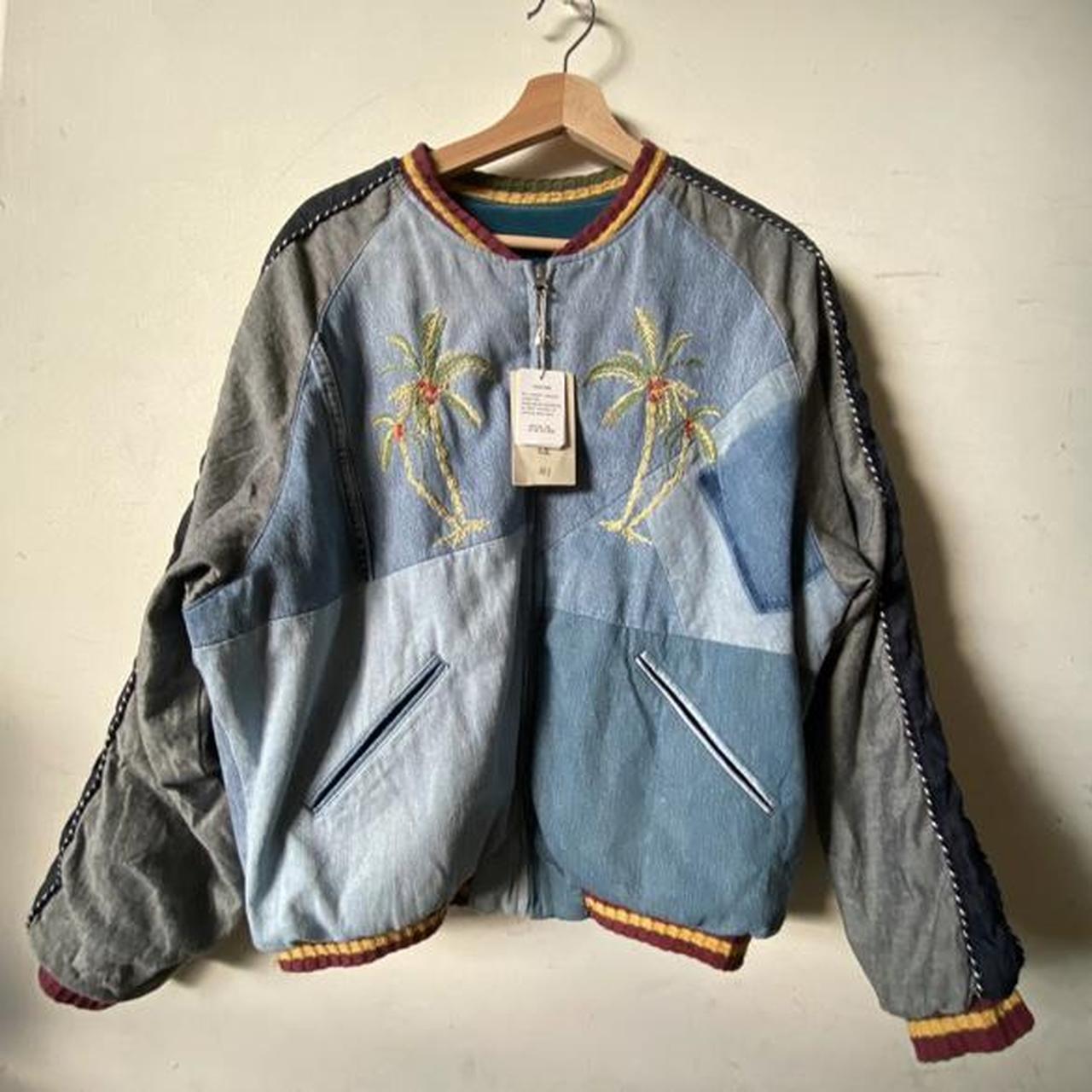 Kapital Souvenir Patchwork Denim Jacket Bomber Palm... Depop