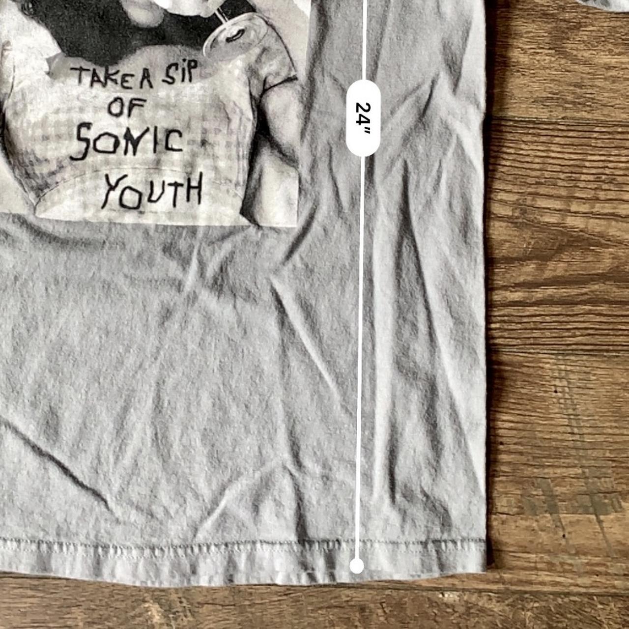トップス SONIC YOUTH Y2K TAKE A SIP OF ANVIL L Vintage, hard to find 'Take a sip of' Sonic Youth | Depop
