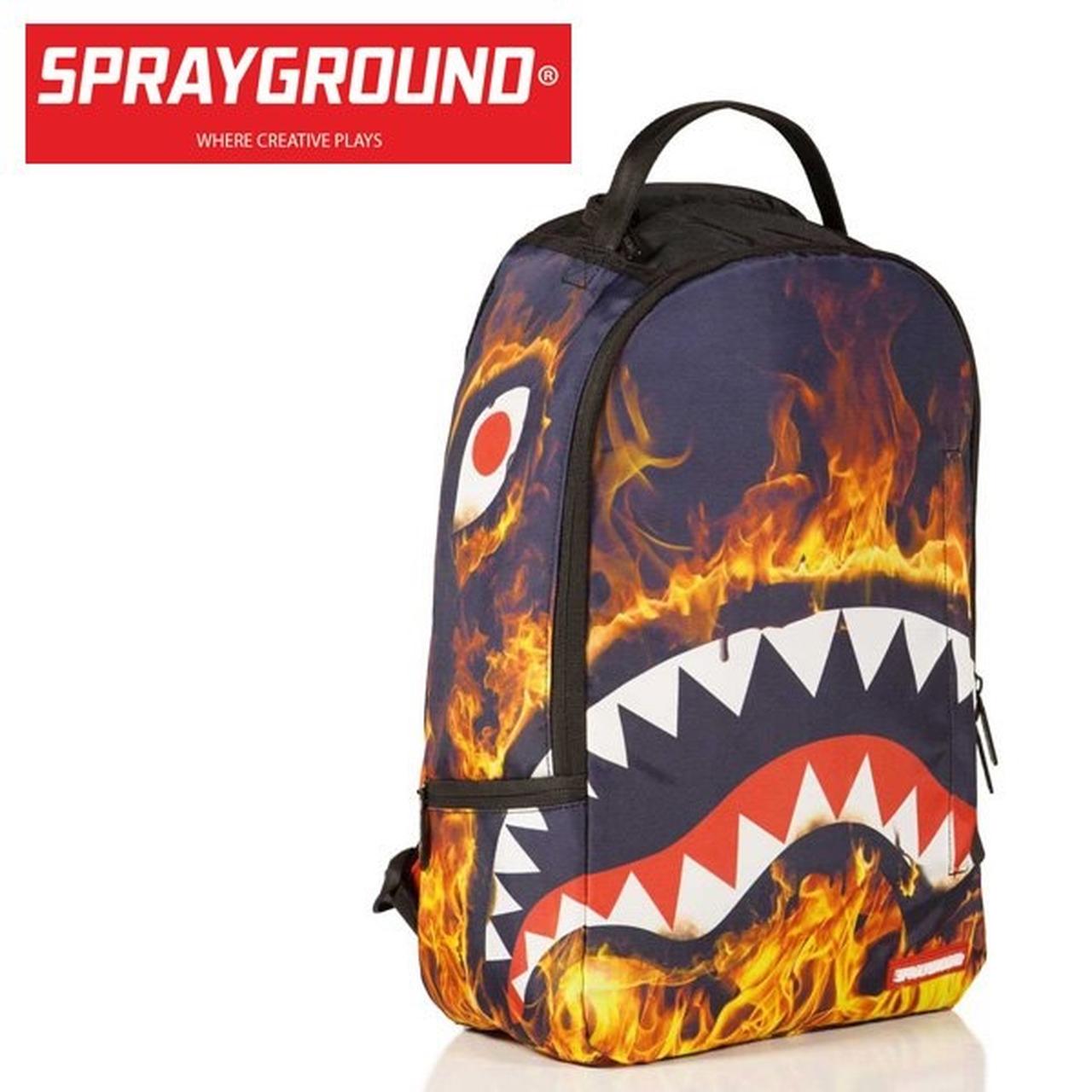 Sprayground Fire Shark Backpack for Men