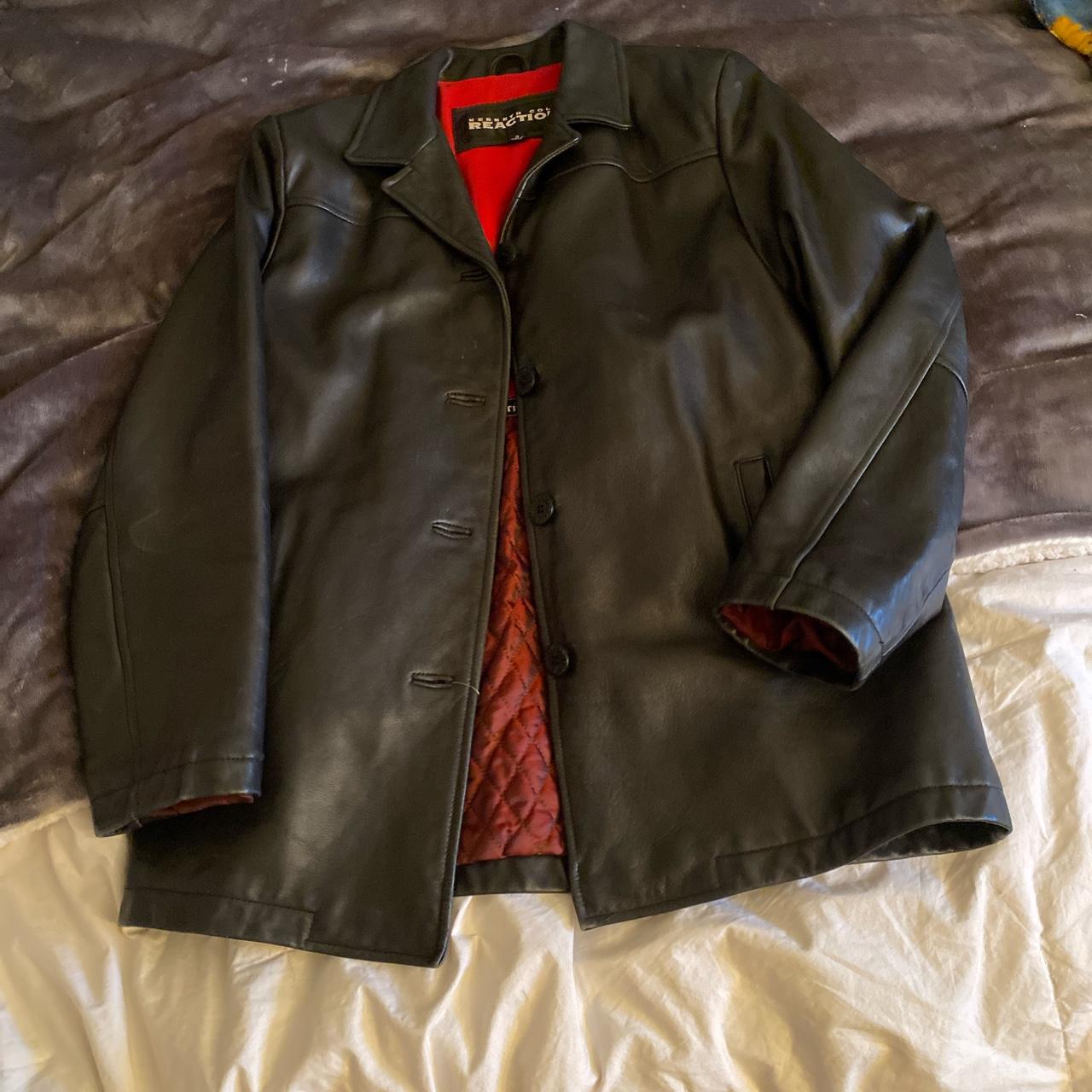 kenneth cole reaction red leather jacket