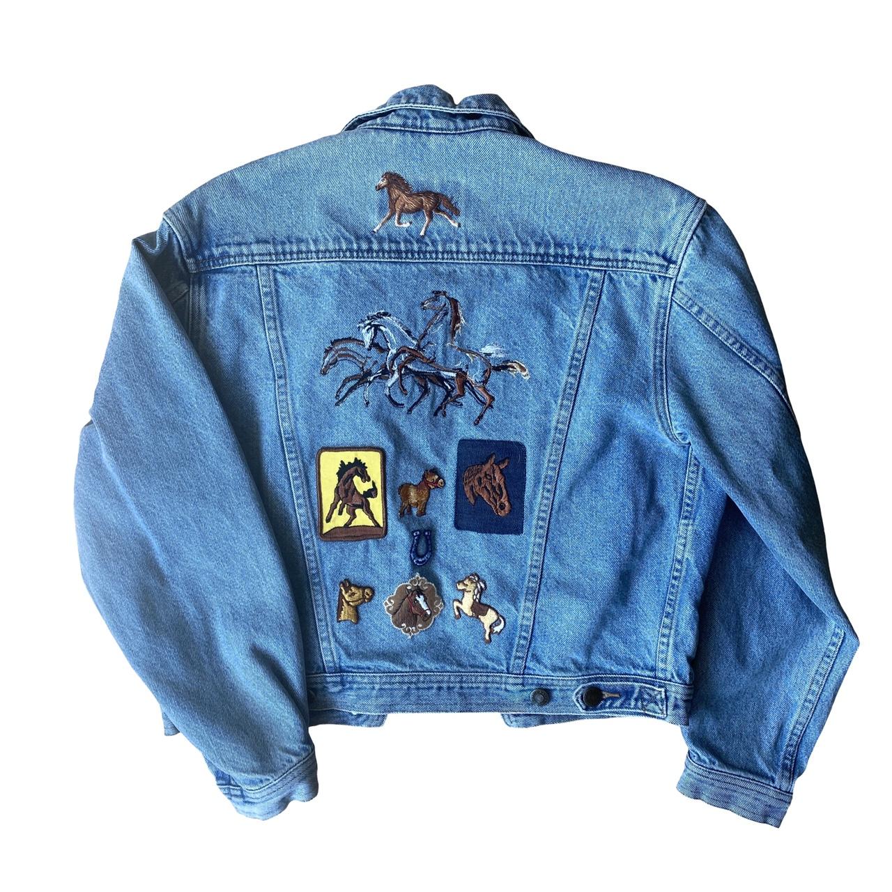 Horse Girl Denim Jacket Size: Small Length: 24in... - Depop