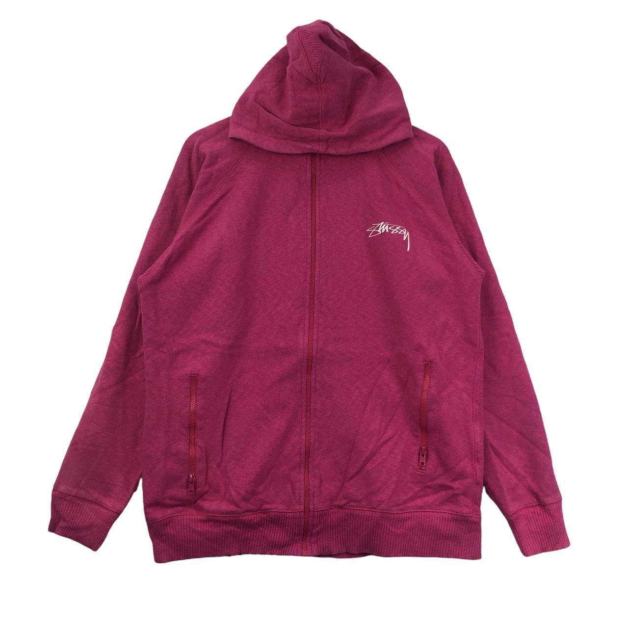 Stussy pink best sale hoodie mens