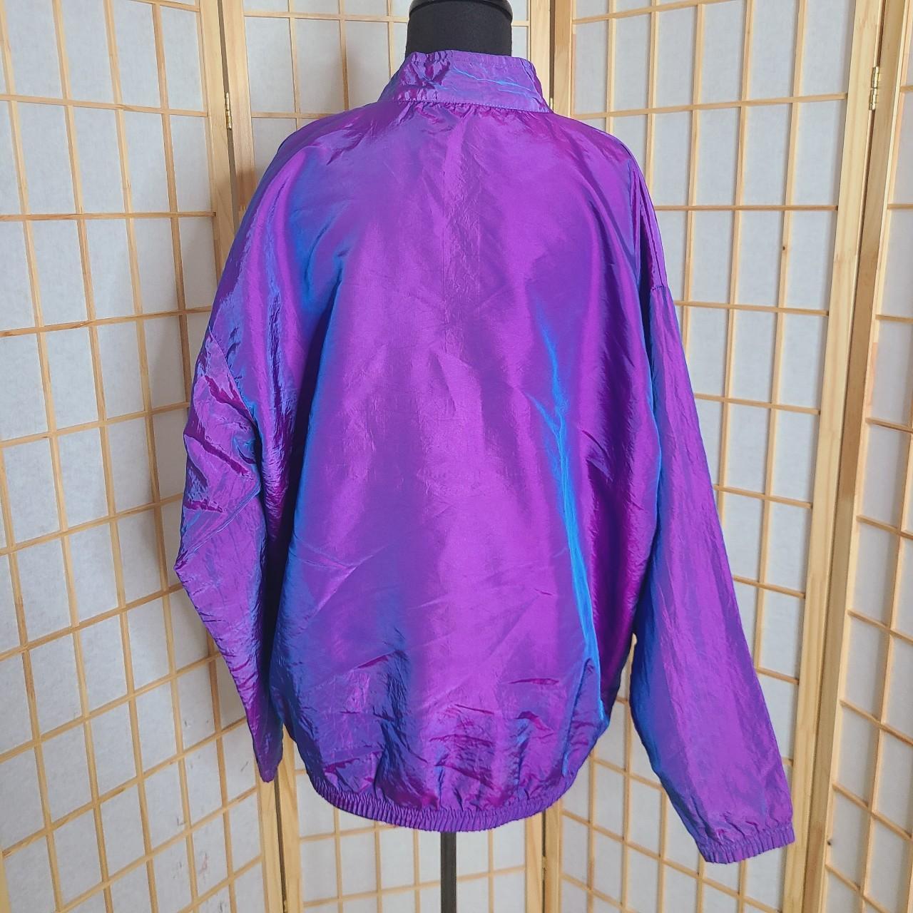 Iridescent 90s windbreaker jacket ... - Depop