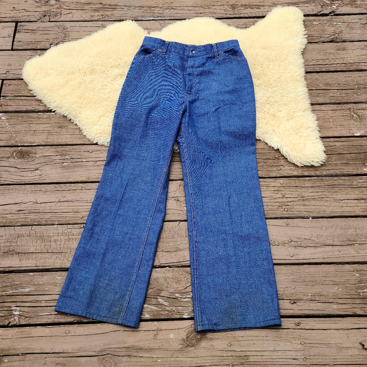 vintage 70s jeans bell bottoms Original orange tab - Depop