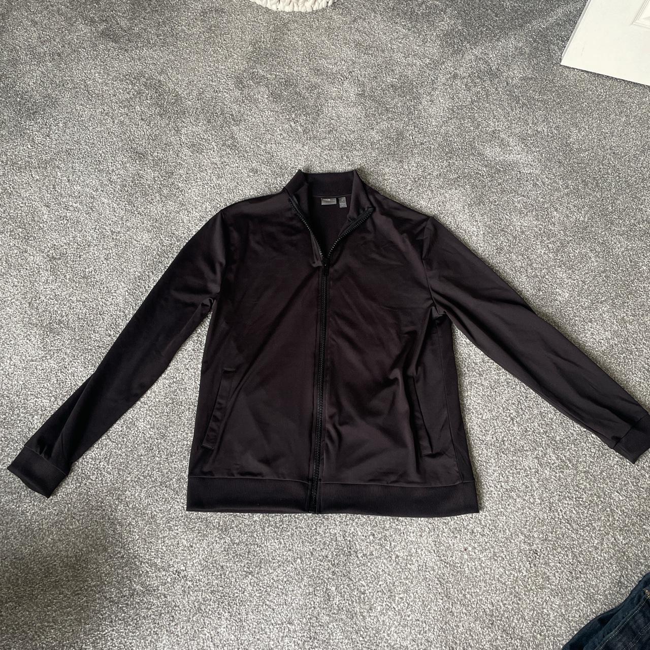mens black zip up jacket asos worn once Depop