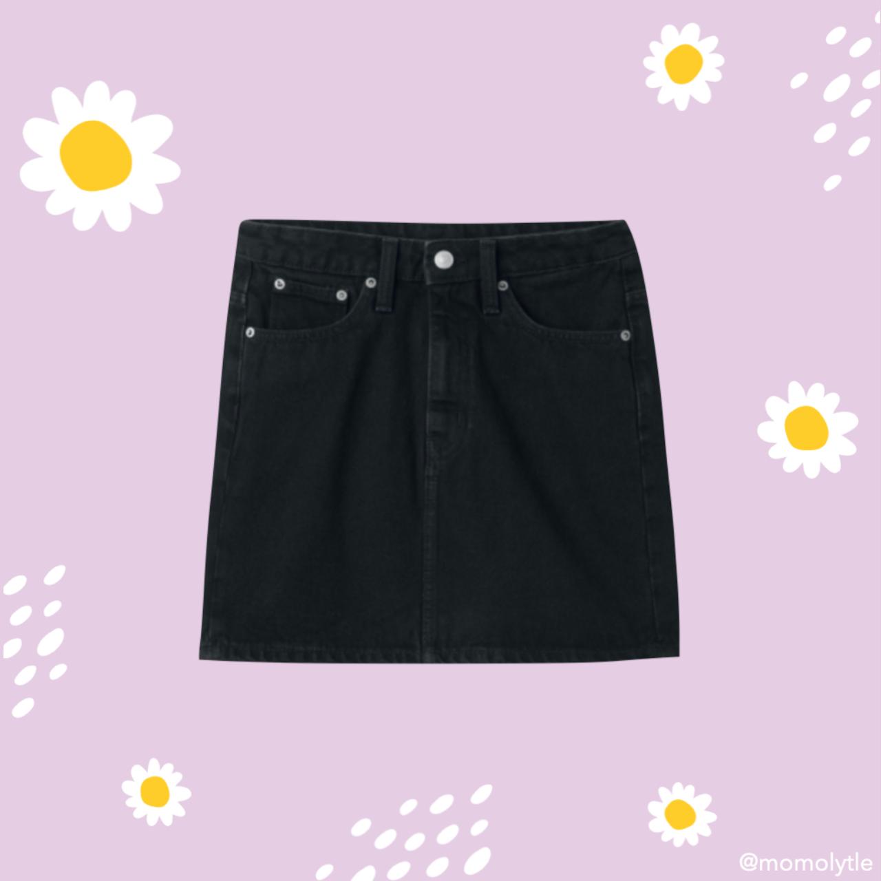 Product Image 1 - Weekday black denim skirt. only