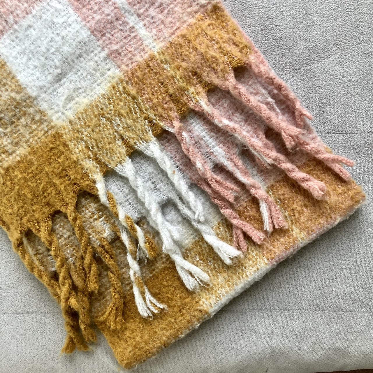 LOFT Women's Orange and Pink Scarfwraps Depop
