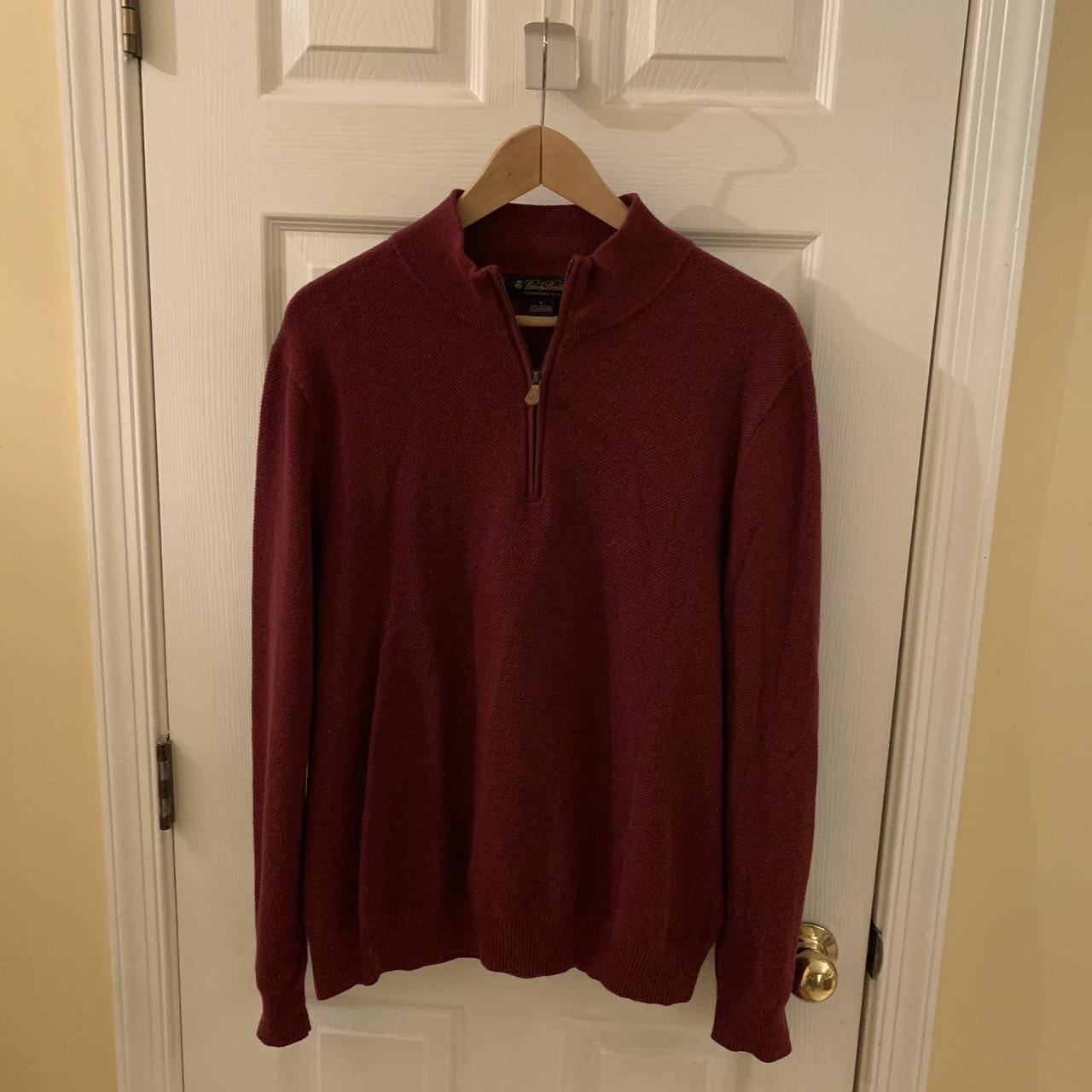 Brooks Brothers 1/4 Zip Sweater, 92% Cotton / 8%... - Depop