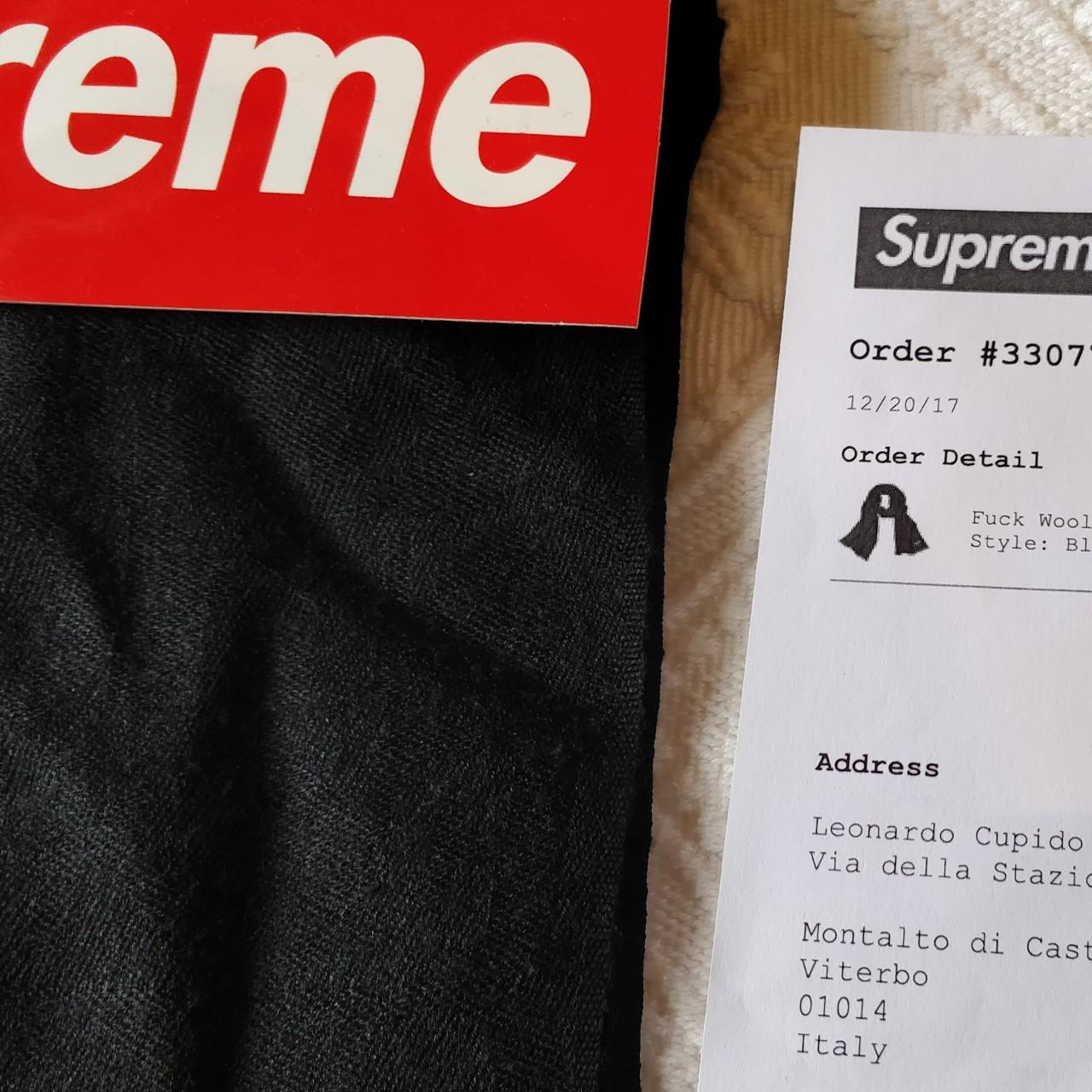 Supreme Scarf Fuck wool Black DS FW17, Limited...