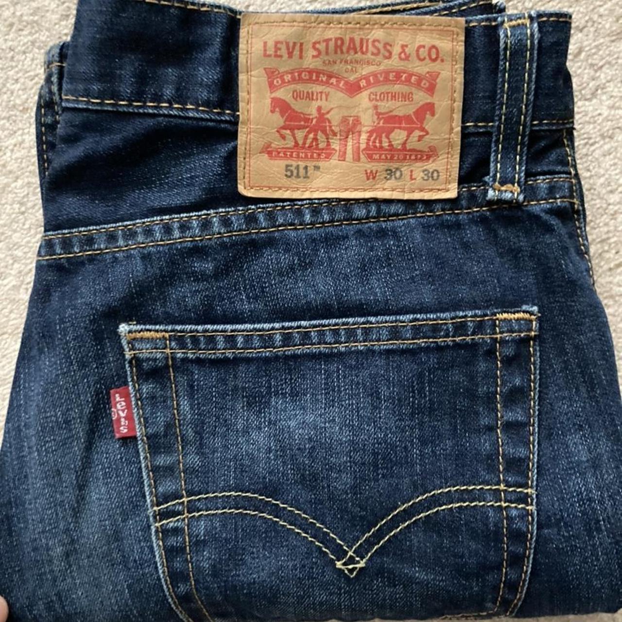 Dark blue Levi’s 511 jeans Size 30/30 Great condition - Depop