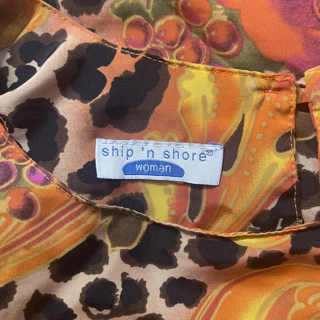 Ship’n Shore  Women's Orange and Brown Blouse (4)