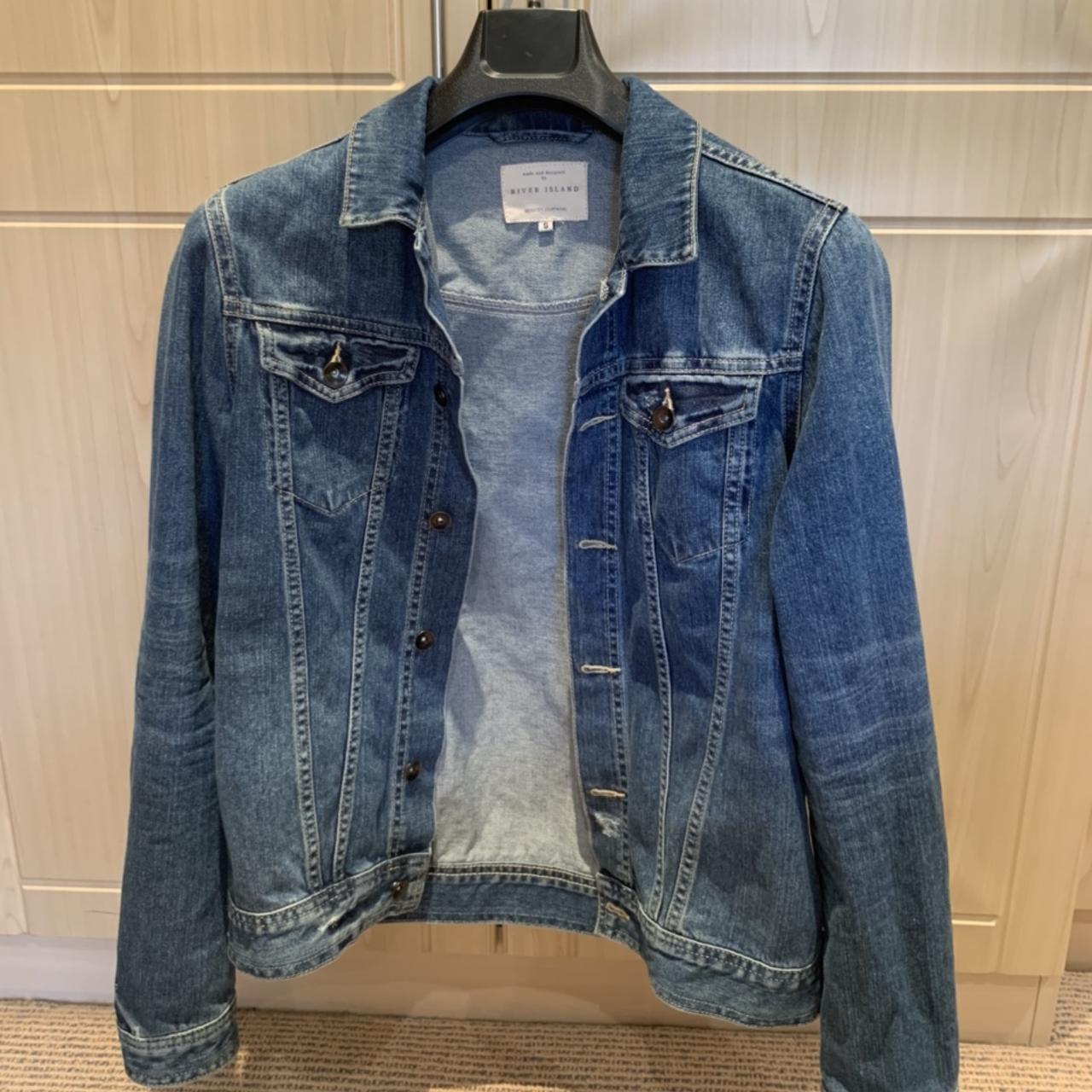 River island denim jacket. Size small. Hardly worn... - Depop