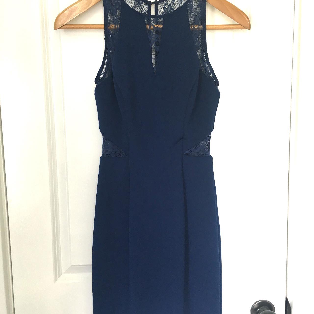 Guess Women's Navy Dress | Depop