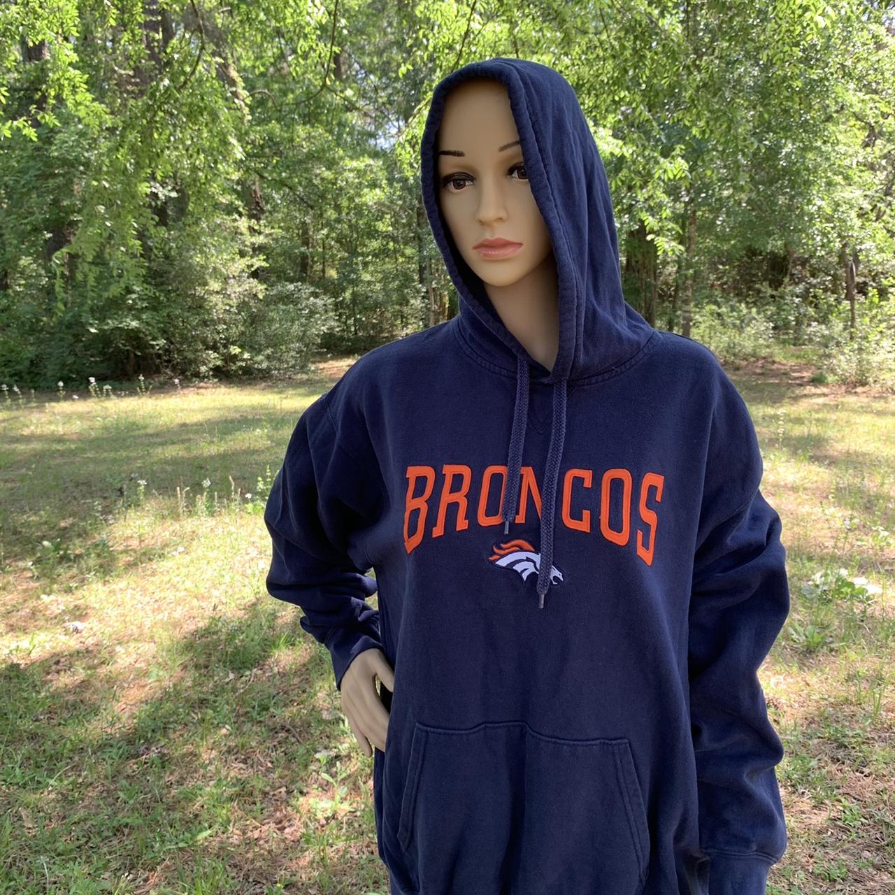 Denver broncos NFL graphic vintage hoodie in gently - Depop