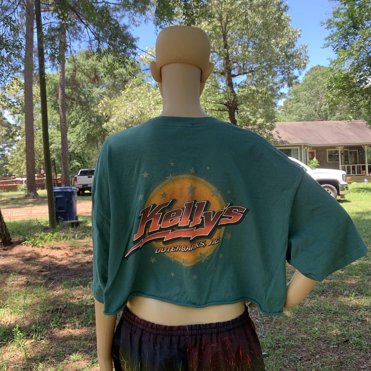 Vintage 90s Kellys Outer banks, NC cropped graphic... - Depop