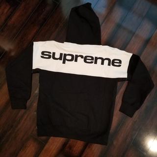 supreme blocked hoodie black