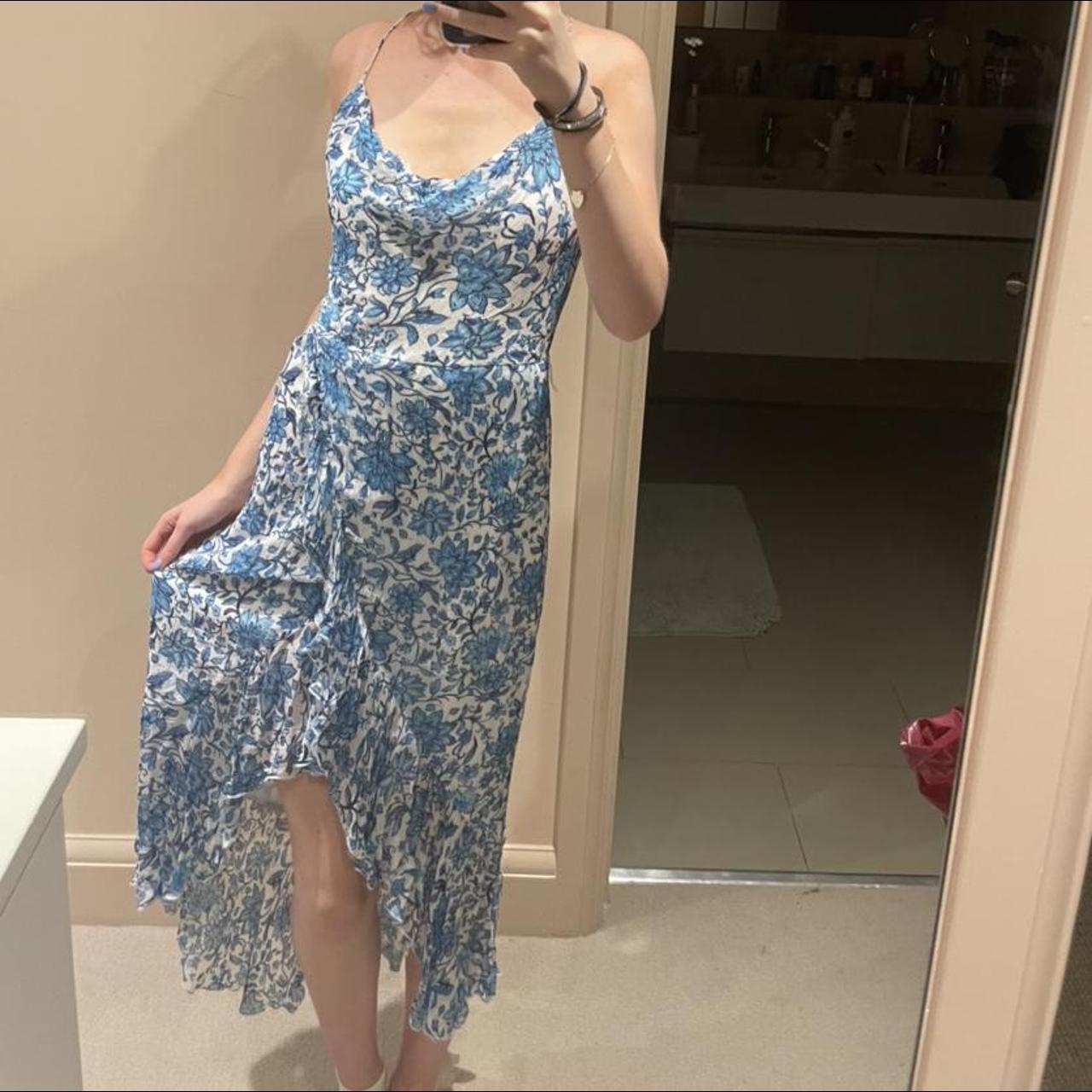 Alice and olivia blue floral clearance dress