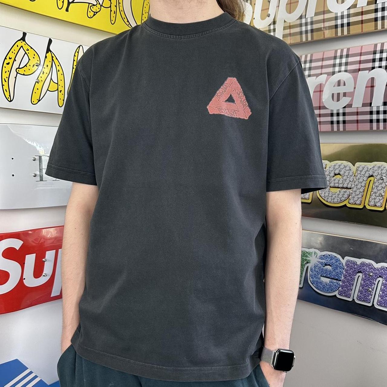 Palace Steaming Tshirt Size Medium Black colour... Depop