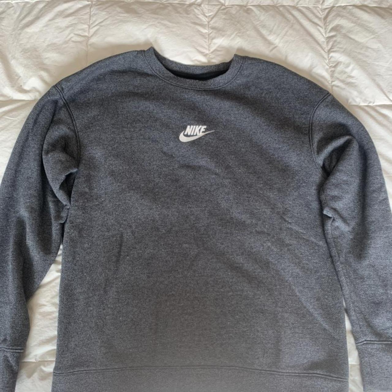 Dark Grey Nike Crew neck Sweatshirt Size:... - Depop