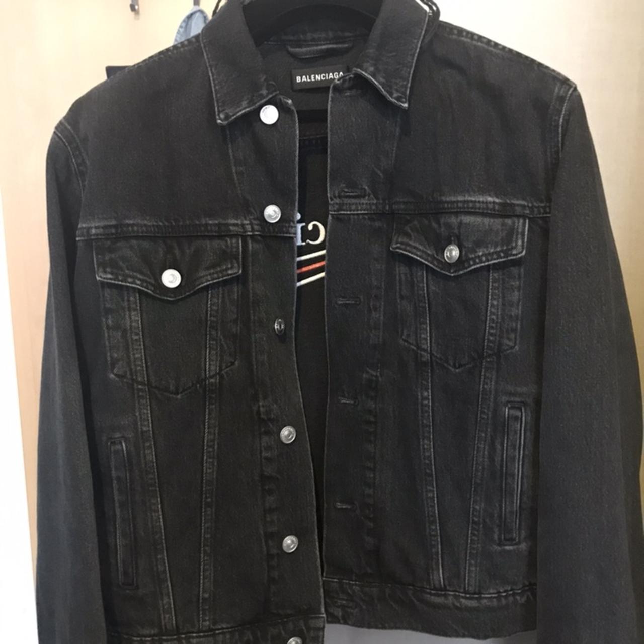 balenciaga political denim jacket