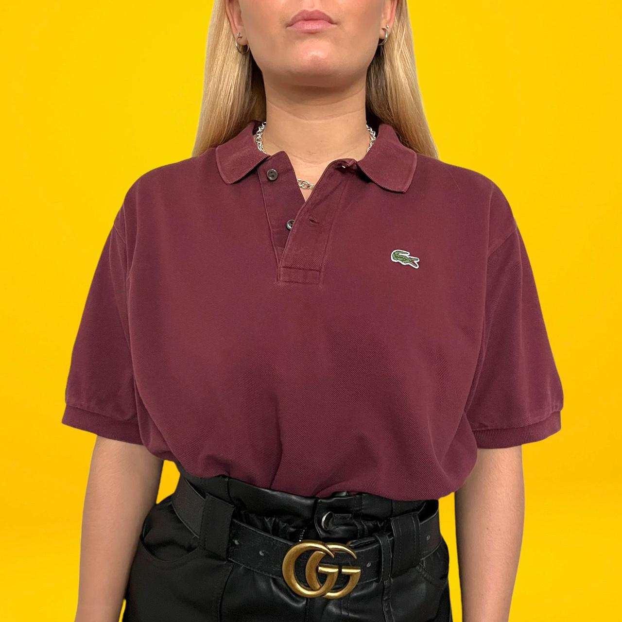 lacoste polo shirt burgundy