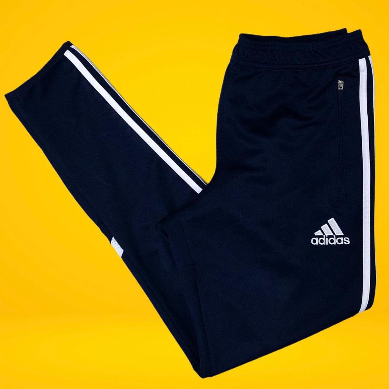 Vintage Adidas tracksuit bottoms Vintage navy blue... Depop