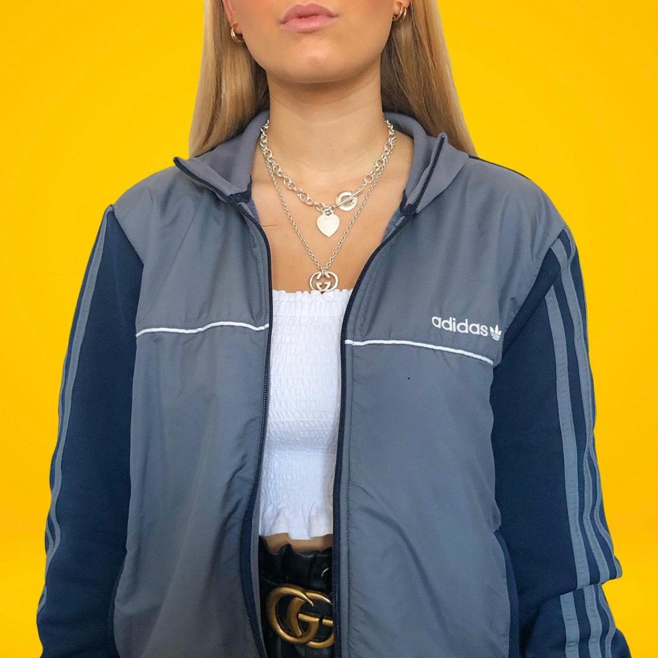 vintage adidas jacket blue