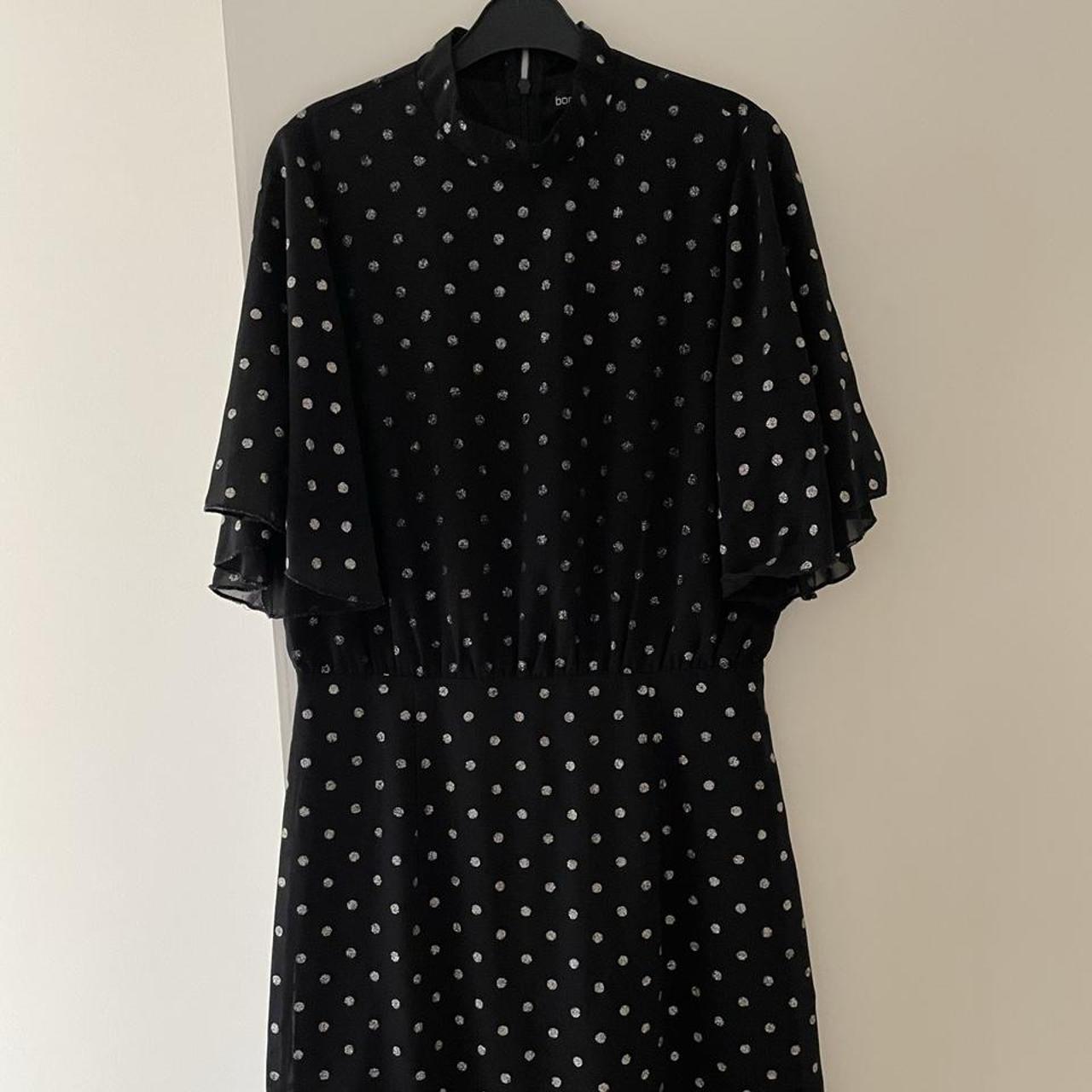 boohoo sparkly black dress