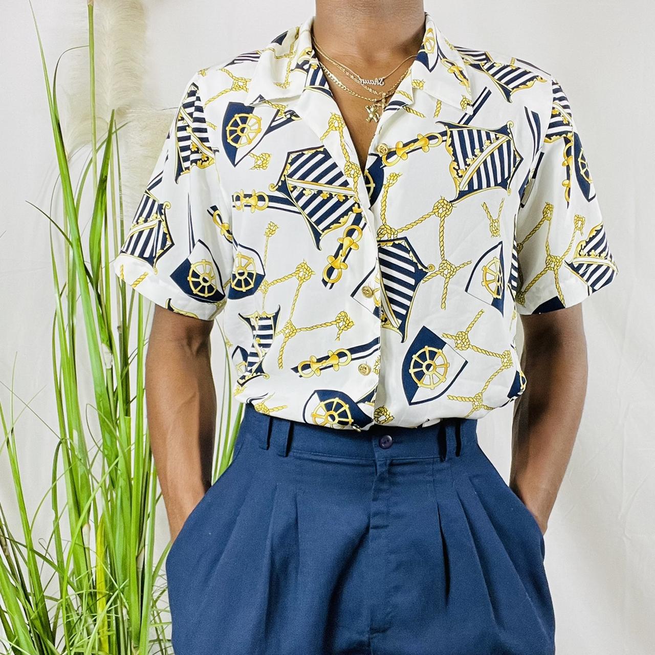 Talbots Sailor Theme short sleeve Button